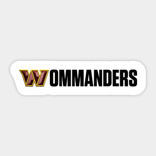 Wommanders Black Text Sticker